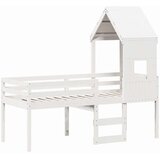 vidaXL Visoka postelja s streho bela 80x200 cm trdna borovina, (21243154) | Shoptok.si