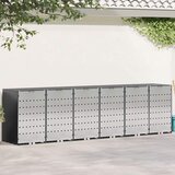 vidaXL Shranjevanje kolesnega zaboja za 3 zaboje Antracit | Shoptok.si
