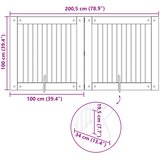  Vrata za pse s postoljem 2 pcs Hrast sonoma 100 x 100 cm | Shoptok.si