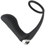 Black Velvets Vibrating Ring & Plug 595853 Black Cene