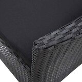 5-dijelni vrtni blagovaonski set od poliratana crni Crna Dužina stola 90 cm | Shoptok.si