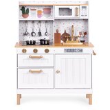 Ecotoys Drvena dječja kuhinja Zlatna s kuhinjskim dodacima | shoptok.hr