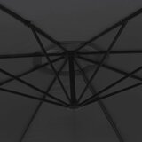  Konzolni vrtni suncobran s aluminijskim stupom 350 cm crni | shoptok.hr