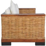  2-dijelni set sofa od prirodnog ratana s jastucima smeđi | shoptok.hr