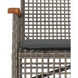  3-dijelni vrtni blagovaonski set sivi od poliratana Siva 140 cm table length | shoptok.hr