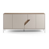 Marckeric Krem/u prirodnoj boji komoda u dekoru hrasta 180x80x40 cm Lilou – | shoptok.hr