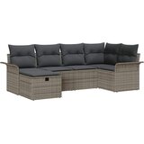  Sjedeća garnitura za vrt 6 kom. Poli ratan Smeđa 242,5 x 132,5 x 85 cm | shoptok.hr