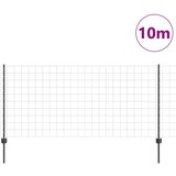 vidaXL set ograje Set 2 Siva Prašno lakirano jeklo 10 x 1 m Vzdržljivo | Shoptok.si