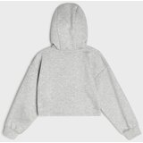 Sinsay Kratka hoodie majica s izvezenim natpisom i viskozom | shoptok.hr