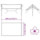 CERADA za kampiranje plava 420 x 294 cm vodootporna | shoptok.hr