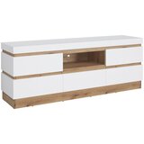 Modern Living Tv-element Calabria, Bela, Barva Hrasta | Shoptok.si