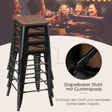  Komplet 4 barske stolice s osloncem za noge, vintage barska stolica, nosivost do 150 kg | shoptok.hr