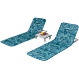 Costway Komplet ležalnikov za plažo 2 kosa Podloge za plažo z mizo, (5000007149) | Shoptok.si