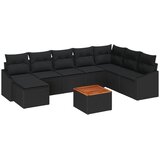  Sjedeća garnitura za vrt 9 kom. Crna poliratan 288.5 x 178.5 x 69 cm | shoptok.hr