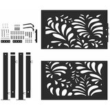  Vrtna vrata crna 100x100 cm čelični valoviti dizajn | shoptok.hr
