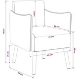  Naglasna stolica Krem Tkanina - Krem | shoptok.hr