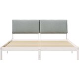  Okvir kreveta s uzglavljem Bijela i svijetlosiva 180 x 200 cm | shoptok.hr