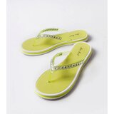 Gemre Green neon flip-flops with rhinestones Patrier | Shoptok.si