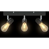 vidaXL stropno svetilo 3-smerno nastavljivo črno E27 | Shoptok.si