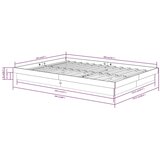  Okvir za krevet od masivnog drva bijeli 120 x 200 cm | shoptok.hr