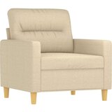  Fotelja s tabureom krem 60 cm od tkanine | shoptok.hr