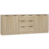 Maison Chic 3-delna Komoda - Predalnik sonoma hrast konstruiran les, (21719737) | Shoptok.si