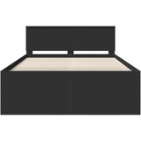  Krevetna konstrukcija Crna 150 x 200 cm Konstruirano drvo Slike