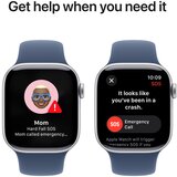 Apple Watch Series 10 LTE 42mm S/M trak MWX33QF/A Aluminijasto ohišje Srebrno Športni Denim | Shoptok.si