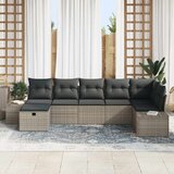  Sjedeća garnitura za vrt 7 kom. Siva poliratan 319 x 154 x 85 cm | shoptok.hr