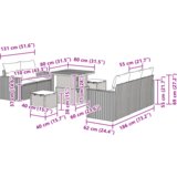  Set od 8 komada vrtnih kauča s jastucima bež poly rattan akacija | shoptok.hr