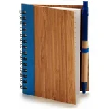  Beležka iz bambusa + pero - Modra