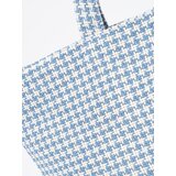 Shelvt Blue and white checkered beach bag | ePonuda.com
