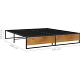  Za krevet crni metalni 180 x 200 cm | shoptok.hr