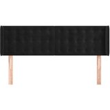  Uzglavlje s ušima crno 147x16x78/88 cm baršunasto | shoptok.hr