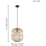 Eglo 43216 - visilica na kablu bordesley 1xE27/28W/230V | Eponuda.com