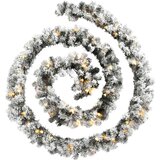  Božićna girlanda s LED svjetlima zelena 5 m PVC | shoptok.hr