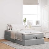 vidaXL otomanski okvir kreveta s madraca svijetlosivi 80x200cm tkanine | shoptok.hr
