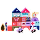 PASTEL set drvene kocke grad + puzzle podloga 115 kom za5373 | shoptok.hr