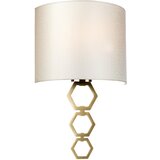 Elstead Lighting Elstead Stenska svetilka Clark Medium z 1 lučjo, starana medenina, senčnik iz umetne svile v slonokoščeni barvi, (22099019) | Shoptok.si