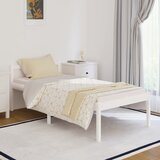 vidaXL Posteljni okvir bel iz borovine 90x190 cm 3FT Cene