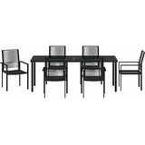  Vrtni set za objed 7 kom. Crna Čelik s prahom premazan | shoptok.hr