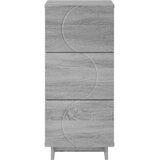  Komoda Siva Sonoma 33.5 x 34.5 x 75 cm Konstruirano drvo Slike