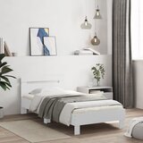  Okvir za krevet s uzglavljem i LED svjetlima bijeli 100x200 cm | shoptok.hr