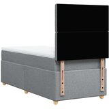  Krevet s oprugama i madracem svjetlosivi 100x200 cm od tkanine | shoptok.hr