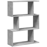 Pregrada regal za knjige 3 razina sivi 70x24x97 cm drveni | Eponuda.ba