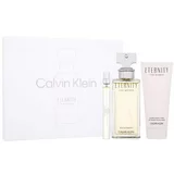Calvin Klein Eternity SET3 Set parfumska voda 100 ml + losjon za telo 100 ml + parfumska voda 10 ml za ženske