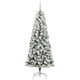  Umjetno božićno drvce s nogom Zelena i bijela 240 cm | shoptok.hr