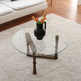  Yuvarlak Cam Orta Sehpa S301 Walnut Coffee Table Cene