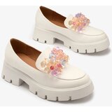 Resti White women's moccasins with colorful crystals Crystal Glam | ePonuda.com