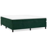  Okvir za krevet s oprugom tamnozeleni 200x200 cm baršunasti | shoptok.hr